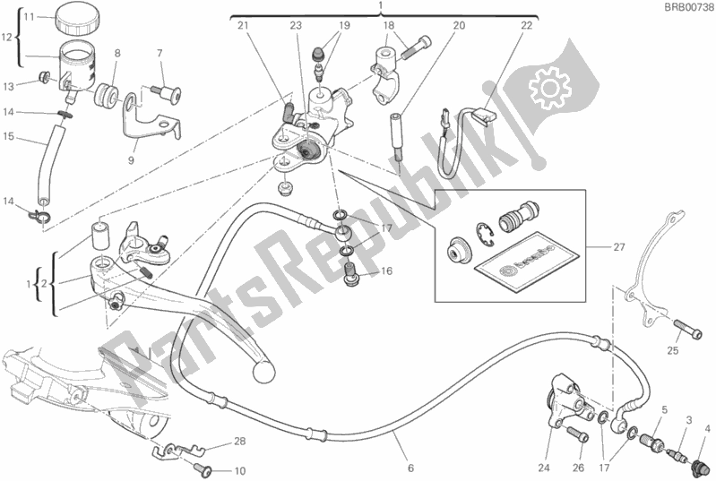 Toutes les pièces pour le Commande D'embrayage du Ducati Streetfighter V4 S USA 1103 2020 Toutes les pièces pour le Commande D'embrayage du Ducati Streetfighter V4 S USA 1103 2020